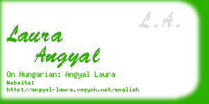 laura angyal business card